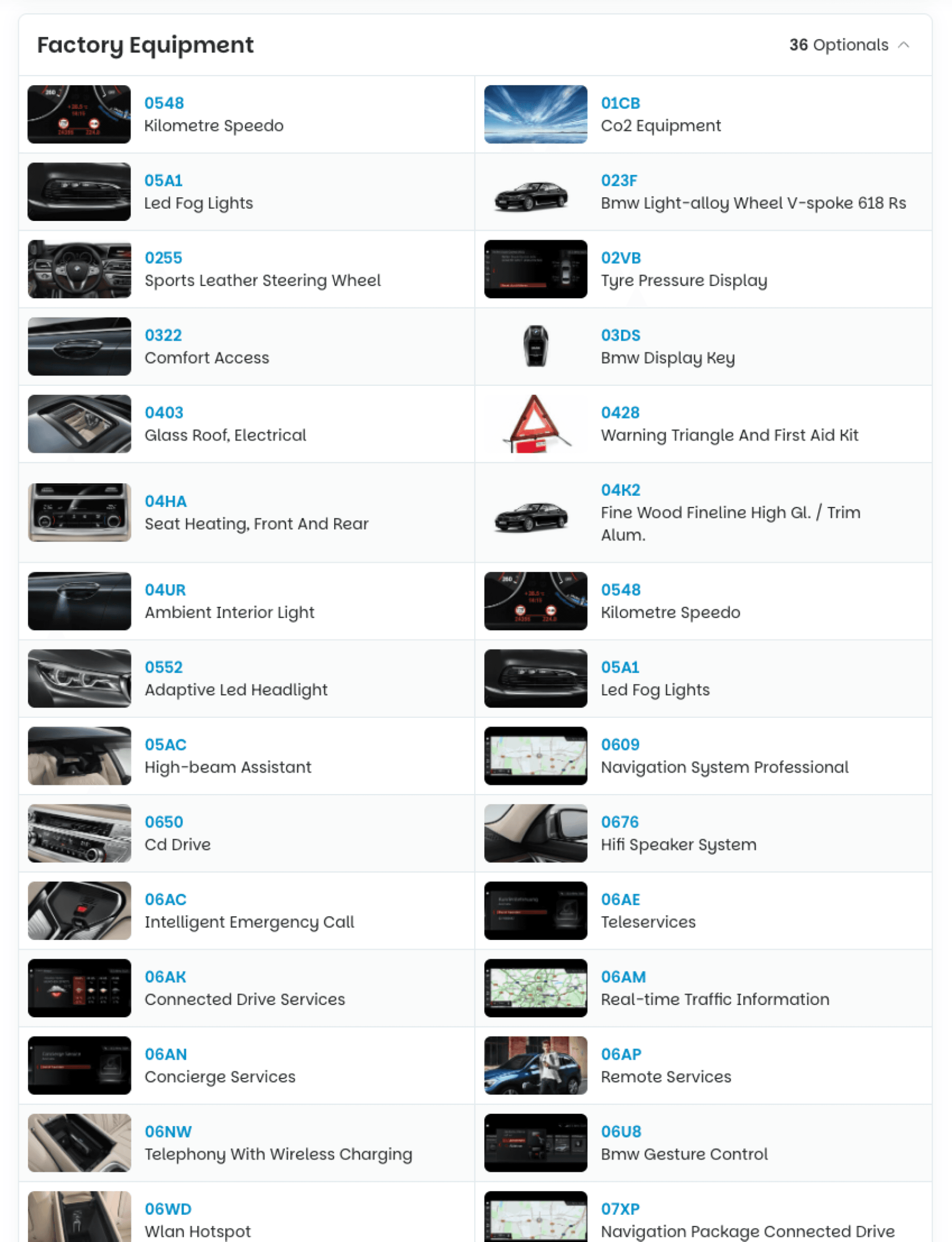Report screenshot showing factory equipment